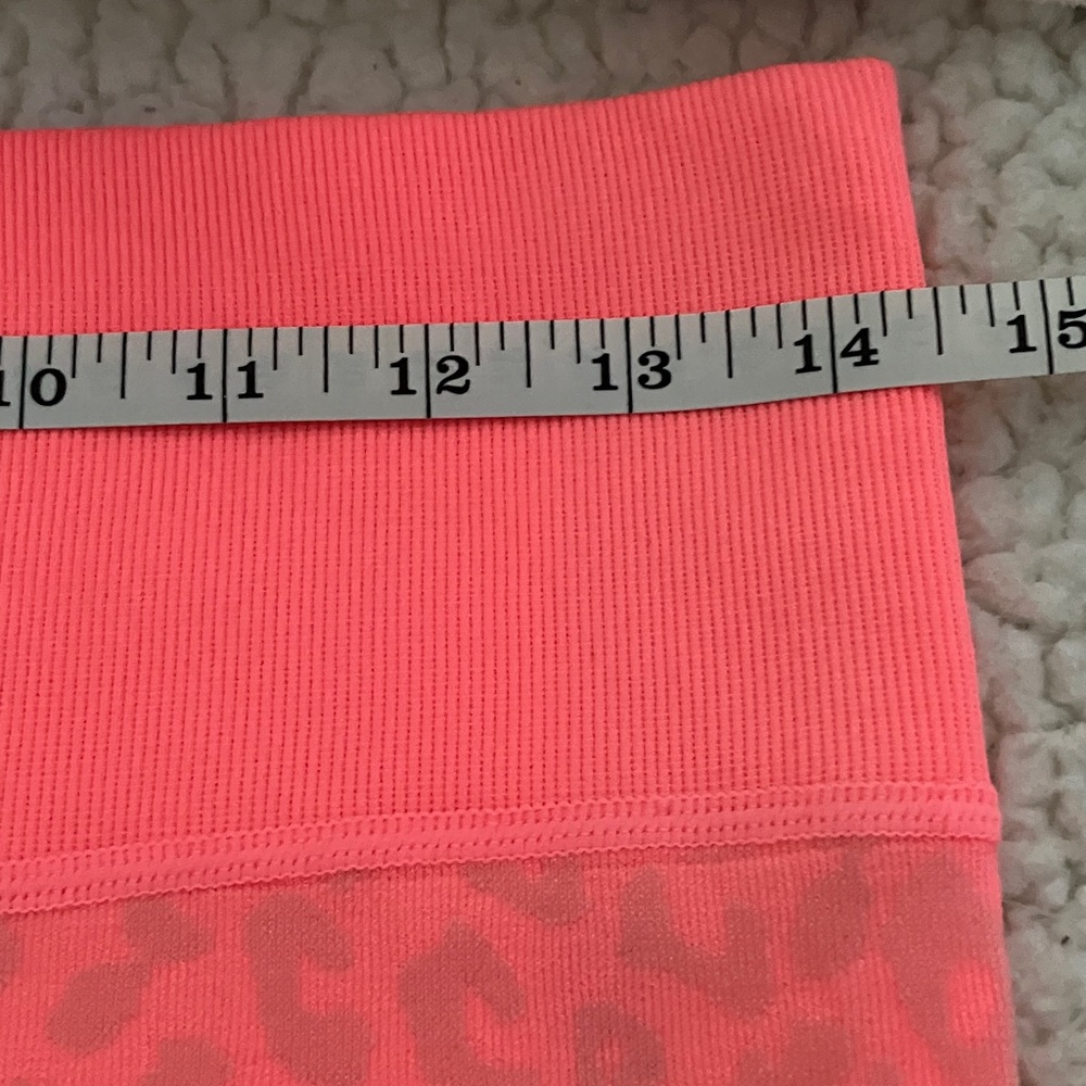 Vibrant Leopard Coral/Tan Kids Leggings - Picture 7 of 8